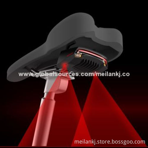 Laser lamp, yellow light flashes, indication of the rear bike turning left/right, rechargeable